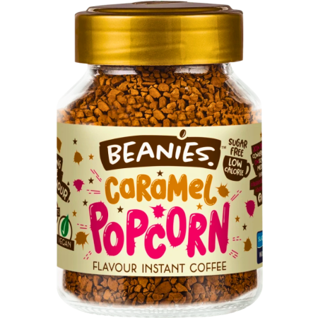 Разтворимо кафе Beanies с вкус на карамелизирани пуканки, 50 г