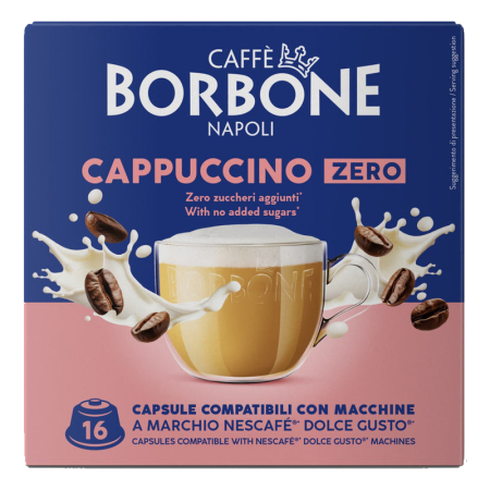Кафе капсули Borbone Cappuccino Zero без добавена захар, Dolce Gusto, 16 бр.