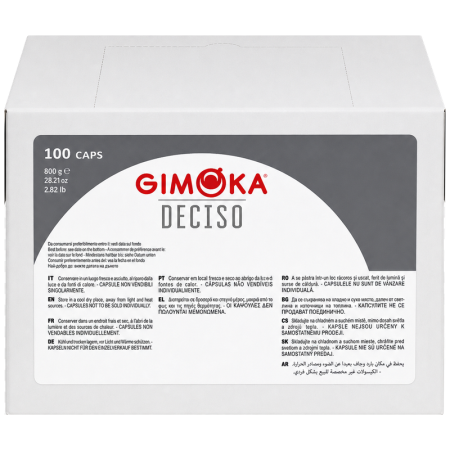 Кафе капсули Gimoka Deciso съвместими с Lavazza Blue, 100 бр.