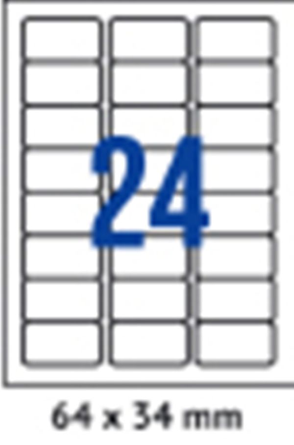 ЕТИКЕТИ A4 SPREE/CASSA 64/34MM No24 ОП100 ОБЛИ