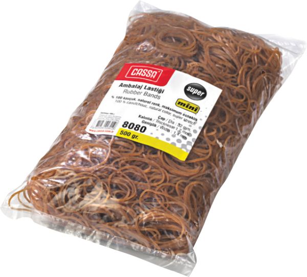 ЛАСТИЦИ 100 % КАУЧУК 32ММ/1.4ММ 500ГР КАФЯВИ