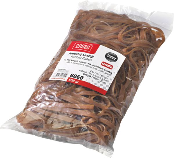 ЛАСТИЦИ 100 % КАУЧУК 64ММ/6ММ 500ГР КАФЯВИ