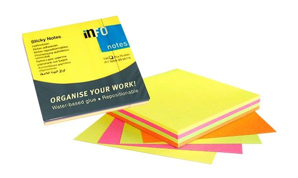 ЛИСТЧЕТА СЗЛ INFO NOTES 75/75 100Л 4ЦВх25БР НЕОН