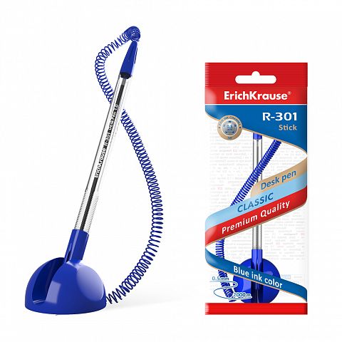 ХИМИКАЛКА С ПОСТАВКА ERICH KRAUSE R-301 1ММ СИН