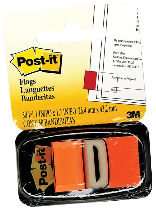 ИНДЕКСИ САМОЗАЛЕПВАЩИ 3М POST-IT 25/43 50БР ОРЖ