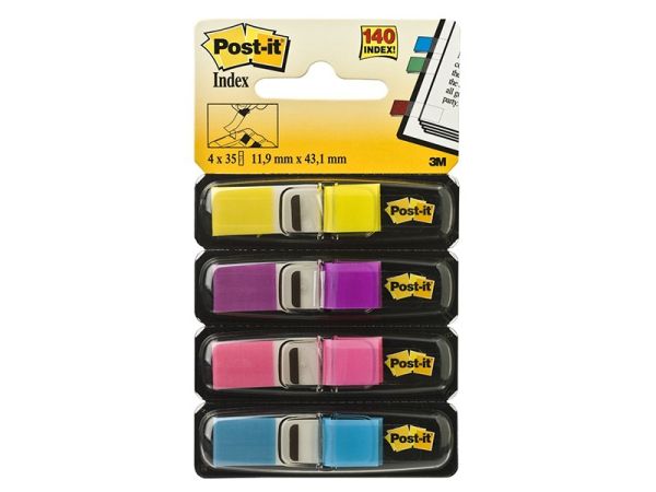 ИНДЕКСИ СЗЛ 3М POST-IT 12/43 140БР 4ЦВ НЕОН ЛЕНТА
