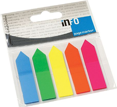 ИНДЕКСИ INFO NOTES 12/50 125Л 5ЦВ PVC СТРЕЛКА НЕОН