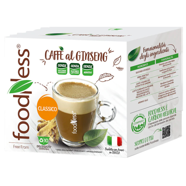 Кафе капсули FoodNess Ginseng Coffee Classic, Dolce Gusto,10бр, капсули