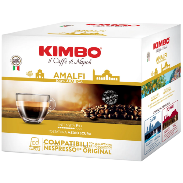 Кафе капсули Kimbo Amalfi Nespresso, 100 бр.