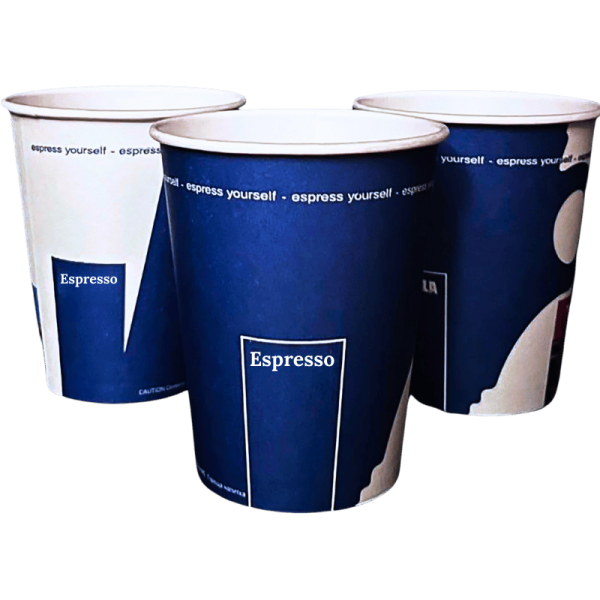 Картонени чаши 7oz Еспресо дизайн, 100бр.