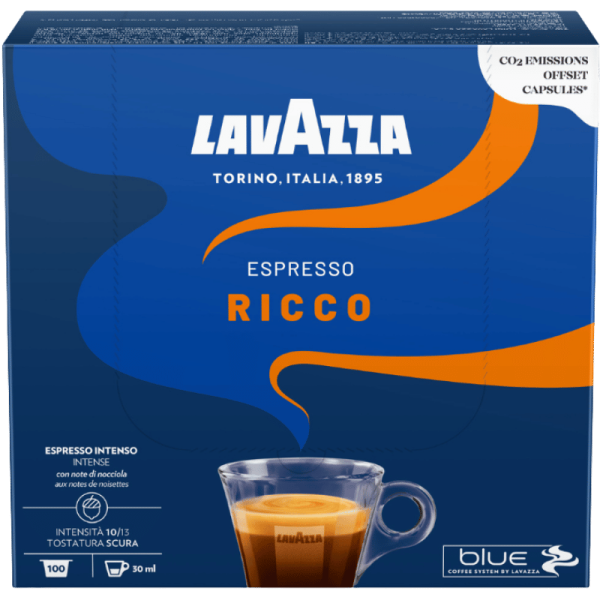 Кафе капсули Lavazza Blue Espresso Ricco, 100 капсули