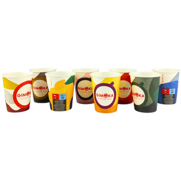 Картонени чаши 180/6 Gimoka, 100бр