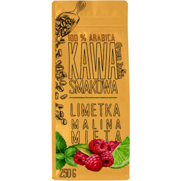 Кафе на зърна Green Touch Малина, Лайм и Мента, 250 г