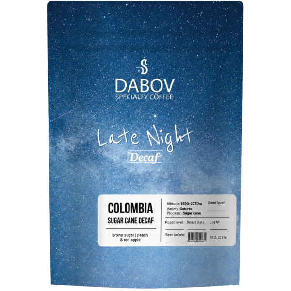 Кафе на зърна Dabov Specialty Coffe Late Night Decaf, 0.200кг