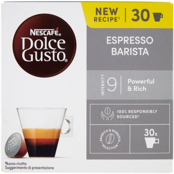 Кафе капсули Nescafé Dolce Gusto Espresso Barista, 30 бр., Арабика и Робуста