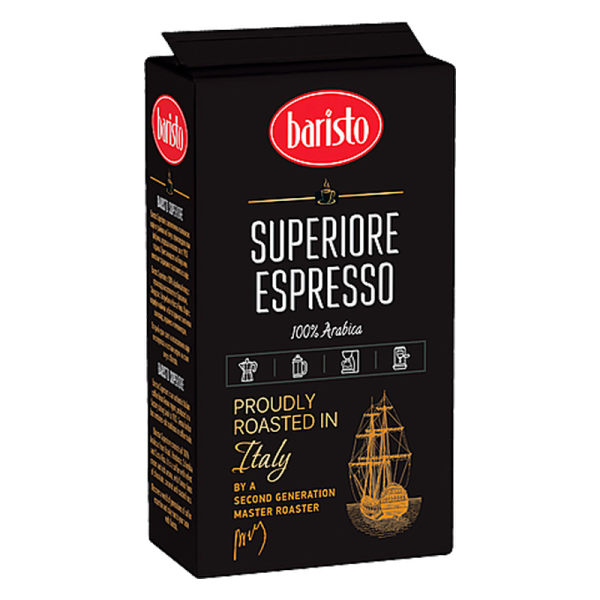 Мляно кафе Baristo Superiore Espresso, 0.250 кг, 100% Арабика