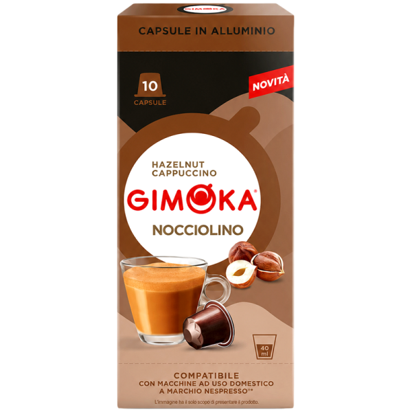 Кафе капсули Gimoka Nocciolino съвместими с Nespresso,10 бр.