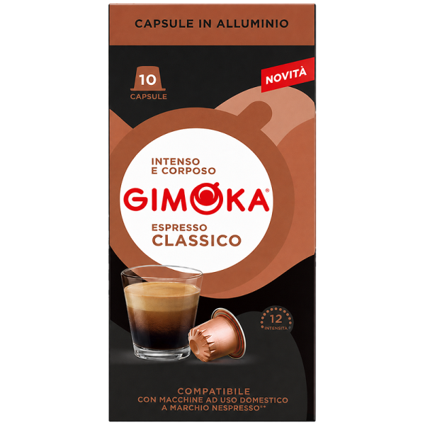 Кафе капсули Gimoka Espresso Classico за Nespresso Original, 10 бр., Арабика и Робуста