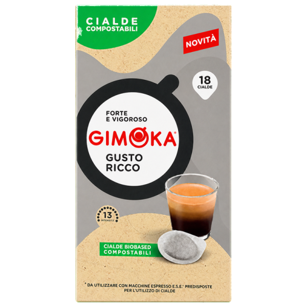 Кафе дози Gimoka Gusto Ricco E.S.E., 18 бр., 100% Робуста