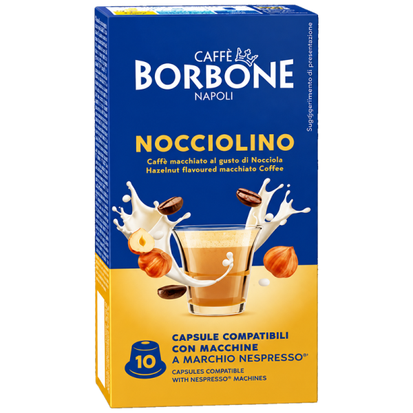Кафе капсули Borbone Noccolino съвместими с Nespresso, 10 бр.