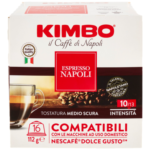 Кафе капсули Kimbo Napoli съвместими с Dolce Gusto, 16 бр.