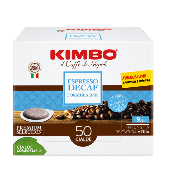 Кафе дози Kimbo Espresso Decaf Formula Bar E.S.E., 50 бр.