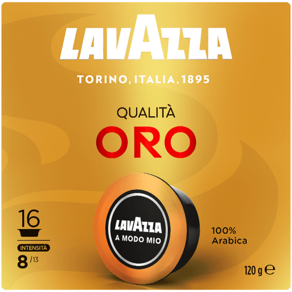 Кафе капсули Lavazza A Modo Mio Qualità Oro 16 бр. – 100% Арабика, интензитет 8/13