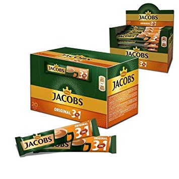 Разтворимо кафе Jacobs 3in1, Original Brown Shugar,24бр