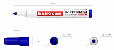 МАРКЕР ЗА Б.ДЪСКА ERICH KRAUSE W-500 0.8-2.2ММ СИН
