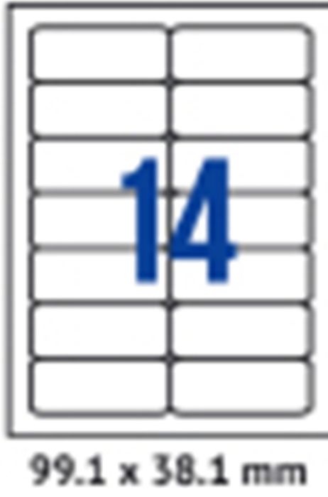 ЕТИКЕТИ A4 SPREE/CASSA 99.1/38,1MM No14 ОП100 ОБЛИ