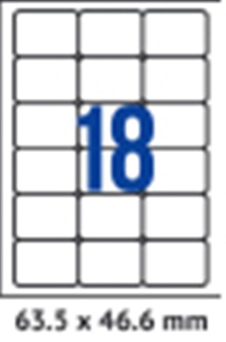 ЕТИКЕТИ A4 SPREE/CASSA 63.5/46,6MM No18 ОП100 ОБЛИ
