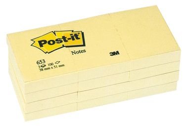 ЛИСТЧЕТА САМОЗАЛЕПВАЩИ 3М POST-IT 38X51 ЖЛТ 653