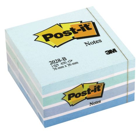 КУБ САМОЗАЛЕПВАЩ 3М 76Х76 2028-В 450Л ПАСТЕЛ СИН