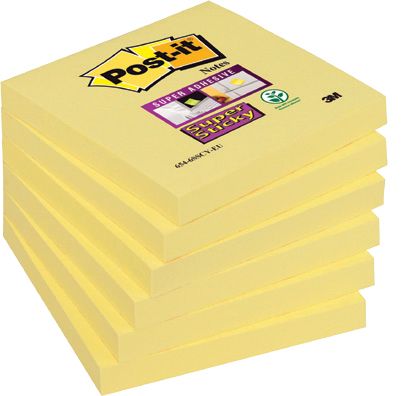 ЛИСТЧЕТА СЗЛ 3М POST-IT SUPER STIKY 76/76 90Л ЖЛТ