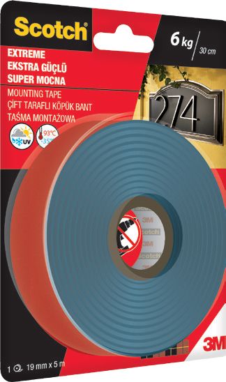 ЛЕНТА МОНТАЖНА 3M SCOTCH EXTREME 19ММ/1.5М