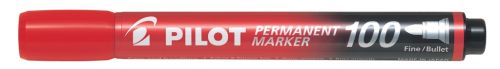 МАРКЕР ПЕРМАНЕНТЕН С ОБЪЛ ВРЪХ PILOT 100 ЧРВ