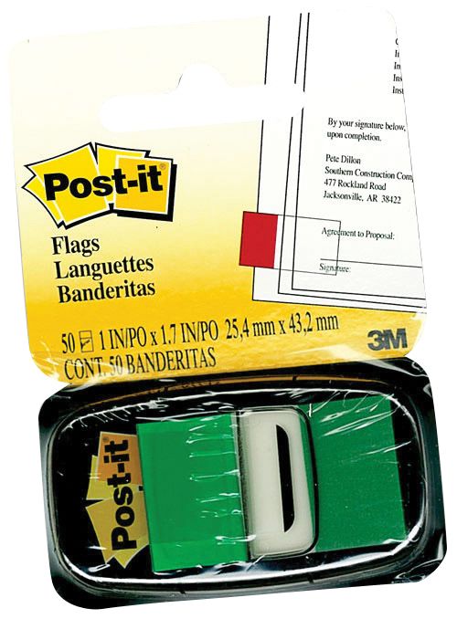 ИНДЕКСИ САМОЗАЛЕПВАЩИ 3М POST-IT 25/43 50БР ЗЛН