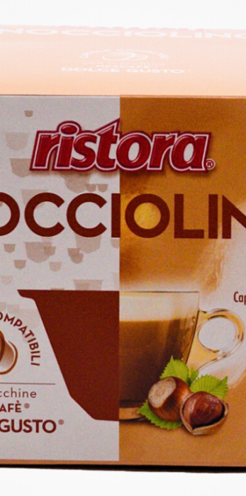 Кафе капсули Ristora с аромат на лешник съвместими с Dolce Gusto, 10бр.