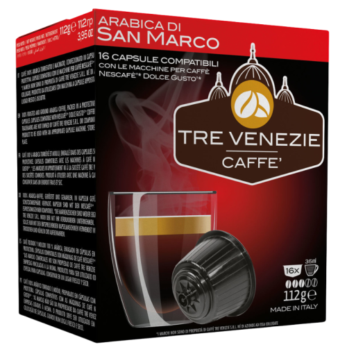 Кафе капсули Tre Venecia Dolce Gusto San Marco Arabica, 16бр.