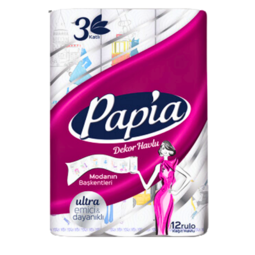 Кухненска хартия Papia, 8+4 ролки