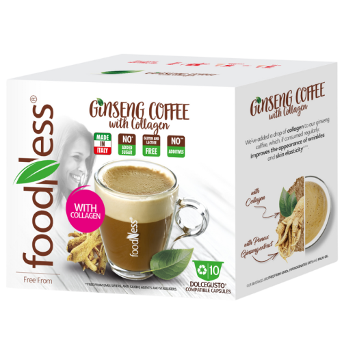 Кафе капсули FoodNess Ginseng coffe with Colagen, Dolce Gusto,10бр, капсули