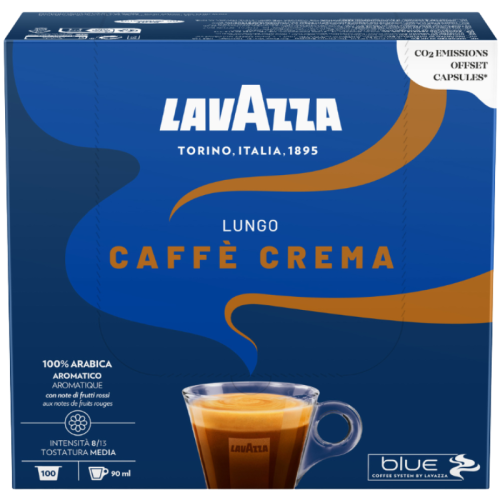 Кафе капсули Lavazza Blue Caffe Crema Lungo, 100 капсули