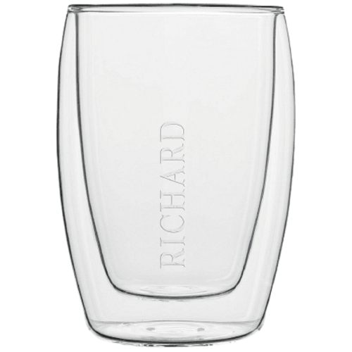 Стъклена двустенни чаша Ришар, Двойна 27cl голяма, 2 бр.