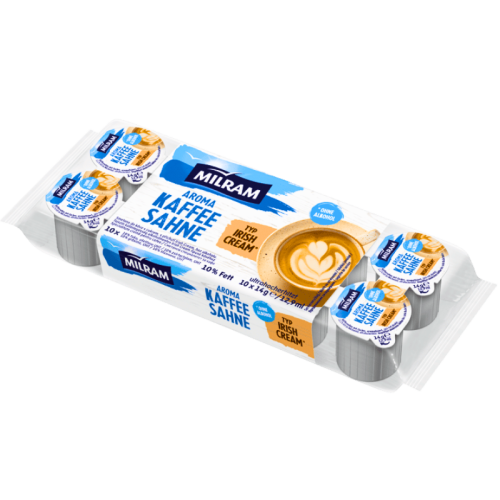 Течна сметана за кафе Milram irish cream с аромат на ирландско капучино айриш, 10 x 14 гр.