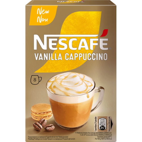 Разтворимо Кафе Специалитет NESCAFE VANILLA CAPPUCINO ,8бр