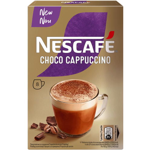 Разтворимо Кафе Специалитет NESCAFE CAPPUCINO CHOCO,8бр