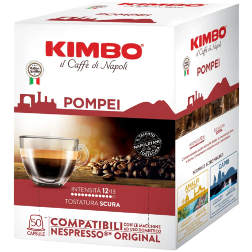 Кафе капсули Kimbo Pompei Nespresso, 50 бр.