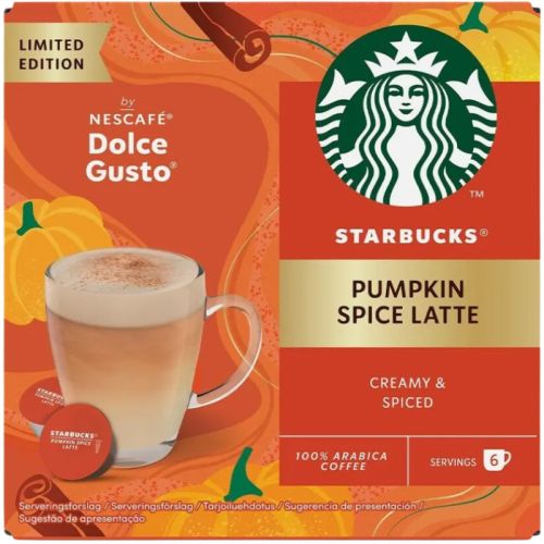 Кафе капсули Starbucks Pumpkin Spice Latte съвместими с Dolce Gusto, 12 бр.