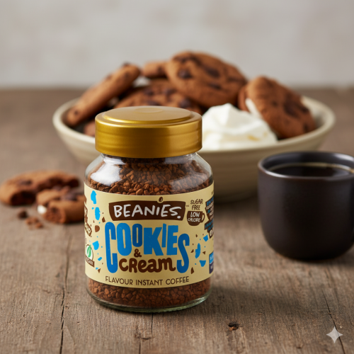 Разтворимо кафе Beanies с вкус на бисквитки и сметана, 50гр.
