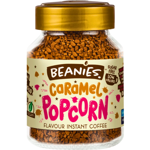 Разтворимо кафе Beanies с вкус на карамелизирани пуканки, 50гр.